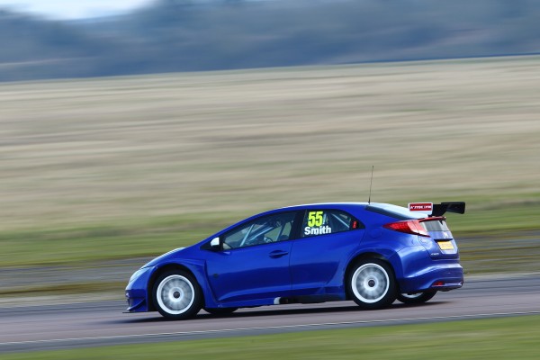 Testing at Thruxton. #55 Jeff Smith (GBR). Pirtek Racing. Honda Civic.