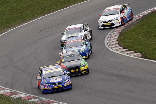 Round 1 of the 2013 British Touring Car Championship. Race Action.
