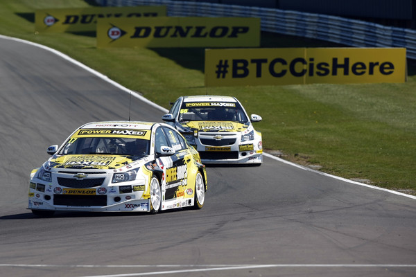 Round 2 of the 2015 British Touring Car Championship #17 Dave Newsham (GBR) & #66 Josh Cook (GBR). Power Maxed Racing. Chevrolet Cruze.