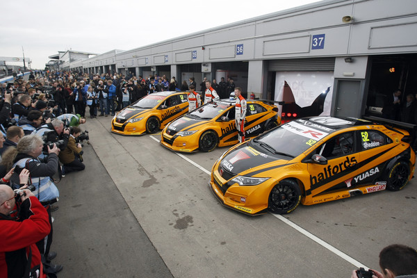 British Touring Car Championship Media day 2016. Halfords Yuasa Team Launch.