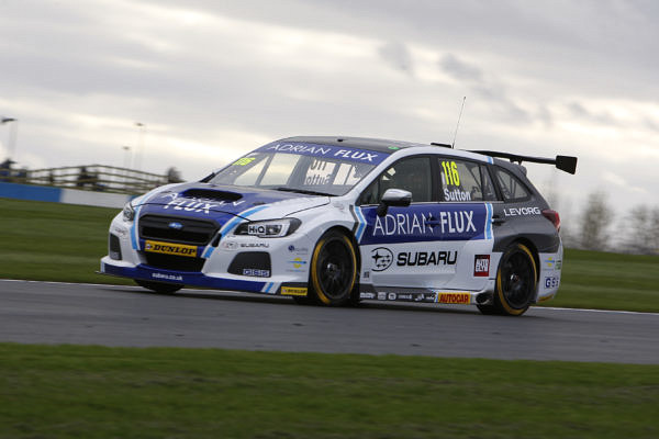 Ash Sutton (GBR) No.116 Adrian Flux Subaru Racing Subaru Levorg GT British Touring Car Championship Media Day 2017 at Donington Park,Derbyshire,UK on 16 March 2017. Lanyon/PSP